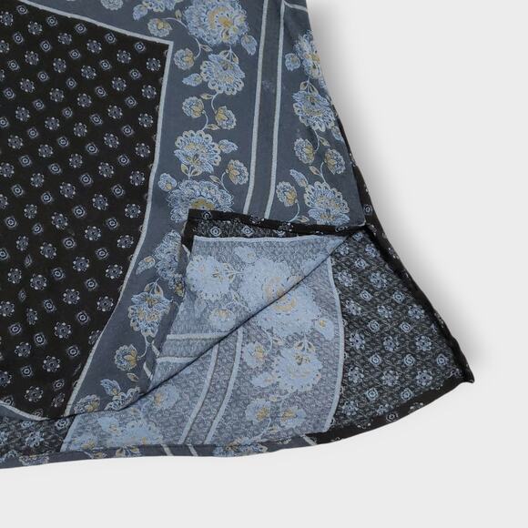 Free People Dobby Changing Times Onyx Combo Blue Tunic Top Sz Small Boho Peasant - Picture 15 of 16